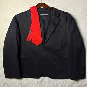 John Varvatos Minimalist Blazer Mens 46 Modern Industrial Hook & Eye Metal Studs